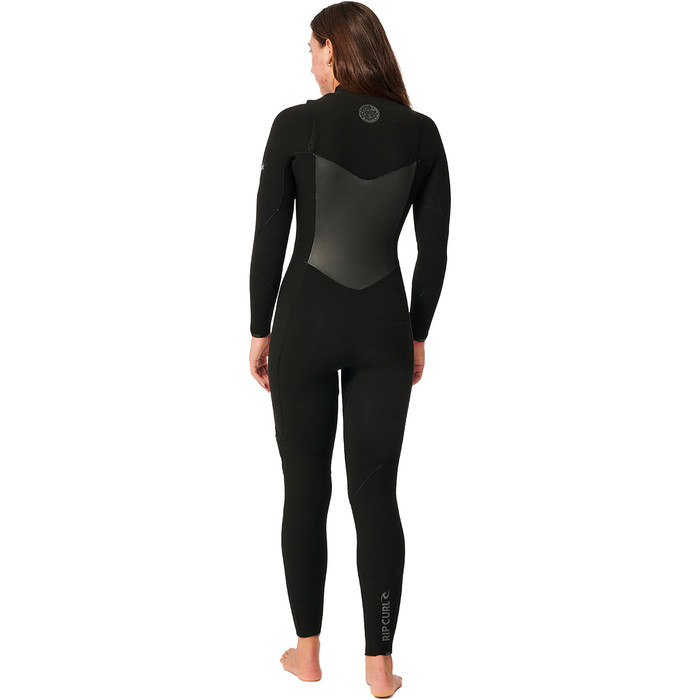 2024 Rip Curl Womens Flashbomb 4/3mm Chest Zip Wetsuit 14FWFS - Black